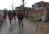 Security forces at the encounter site at Krandigam in Bijbehara on Thursday. —Excelsior/Sajad Dar