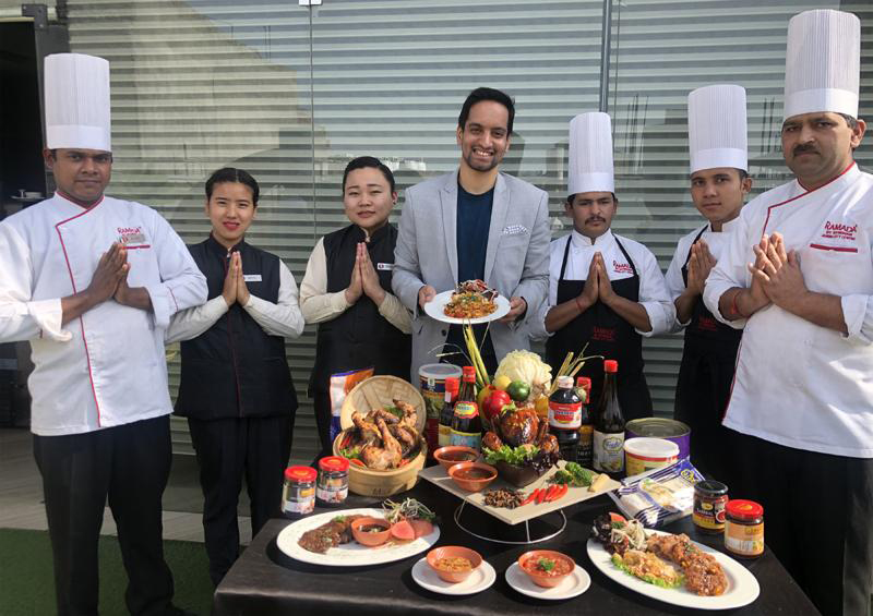 Team of Hotel Ramada posing for a photograph along with special dishes during the start of Oriental Cuisine Festival. Team of Hotel Ramada posing for a photograph along with special dishes during the start of Oriental Cuisine Festival.Team of Hotel Ramada posing for a photograph along with special dishes during the start of Oriental Cuisine Festival.