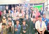 Chess winners displaying medals after the event at Jammu.
