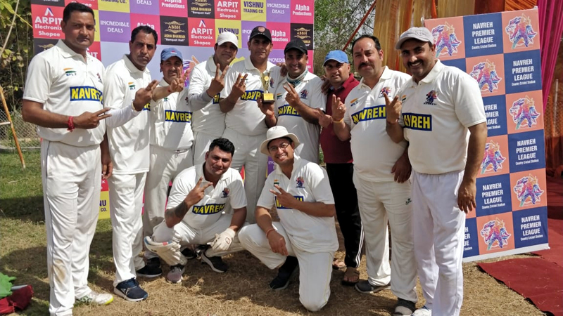 Winning team players posing for group photograph. Winning team players posing for group photograph.