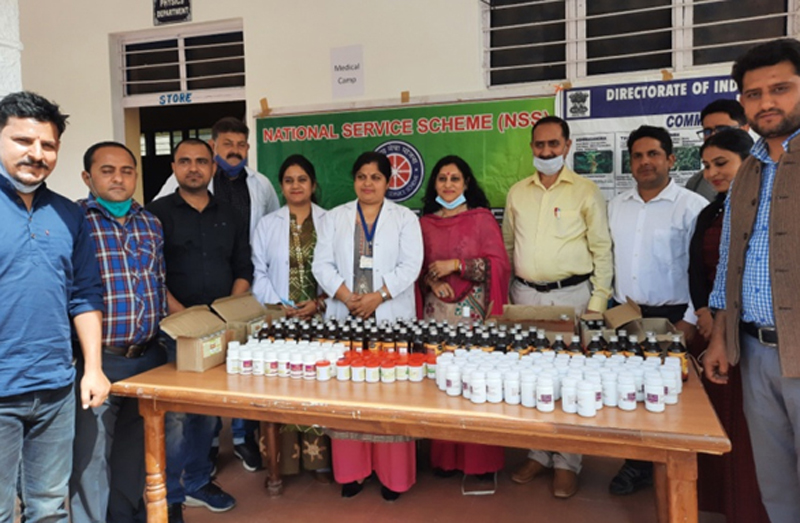 A team of ISM Department posing for a group photograph during a medical camp at GDC Billawar. A team of ISM Department posing for a group photograph during a medical camp at GDC Billawar.