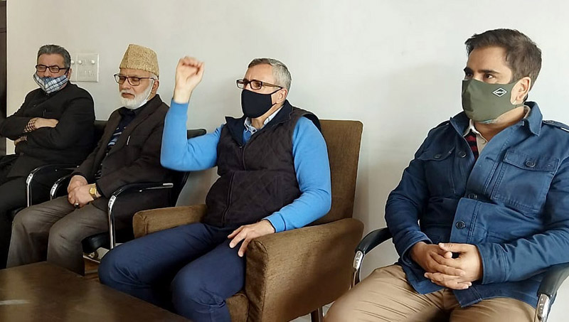 NC Vice President Omar Abdullah interacting with party functionaries. —Excelsior/Shakeel NC Vice President Omar Abdullah interacting with party functionaries. —Excelsior/Shakeel