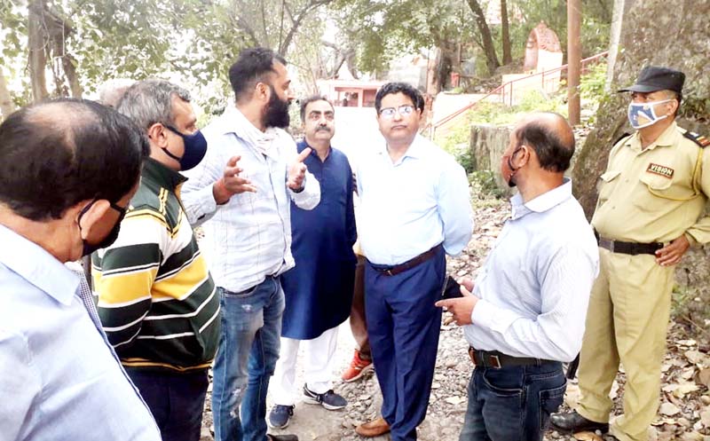 President Dharmarth Trust Ajay Gandotra during visit to Savitri Mata Temple in Jammu on Sunday. President Dharmarth Trust Ajay Gandotra during visit to Savitri Mata Temple in Jammu on Sunday.