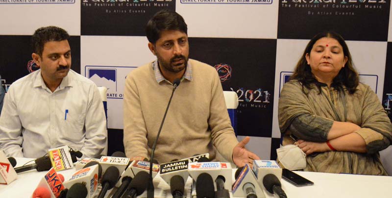 Director Tourism addressing press conference. Director Tourism addressing press conference.