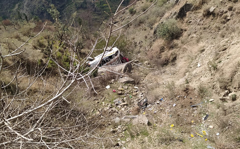 Ill-fated vehicle after accident. -Excelsior/Rafi Choudhary Ill-fated vehicle after accident. -Excelsior/Rafi Choudhary