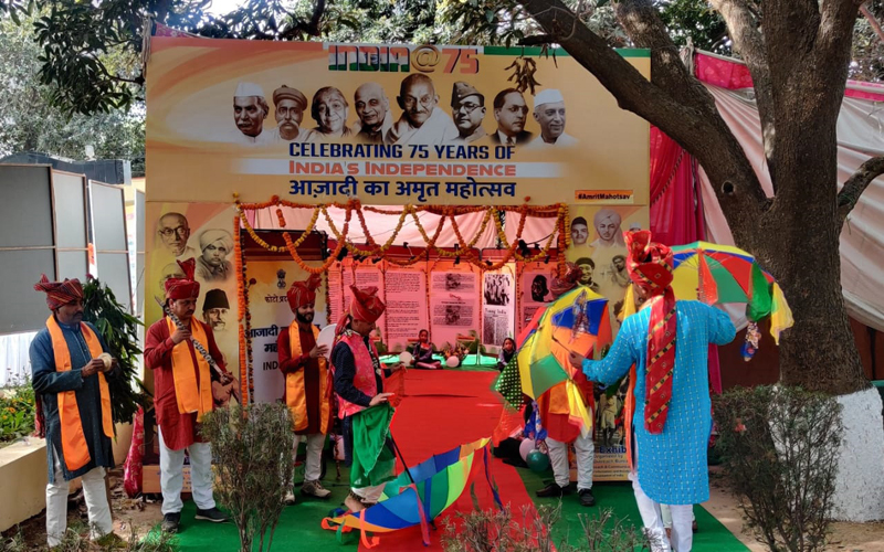 Artists performing during ‘Azadi Ka Amrut Mahotsav’ at RS Pura on Saturday. Artists performing during ‘Azadi Ka Amrut Mahotsav’ at RS Pura on Saturday.