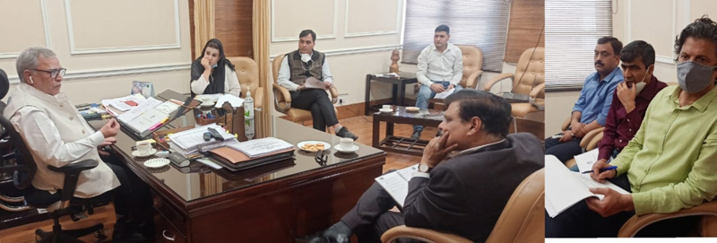 Advisor Farooq Khan chairing meeting of AIDCL at Jammu on Monday. Advisor Farooq Khan chairing meeting of AIDCL at Jammu on Monday.