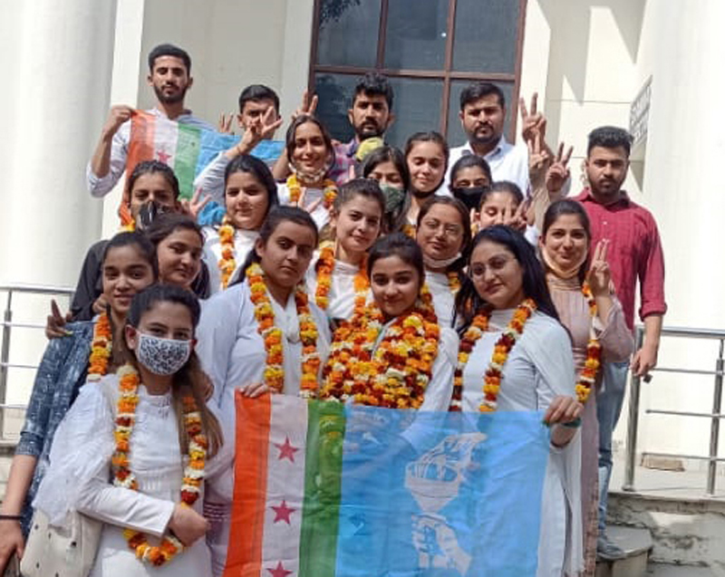 Office bearers of newly constituted unit of NSUI posing for group photograph at Jammu. Office bearers of newly constituted unit of NSUI posing for group photograph at Jammu.