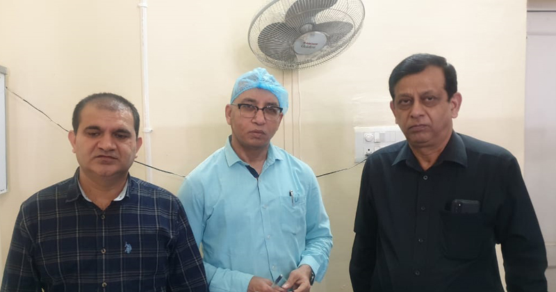 Team of doctors which performed the surgery in GMC Kathua on Friday. Team of doctors which performed the surgery in GMC Kathua on Friday.