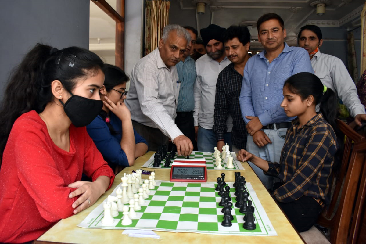Divisional Sports Officer, Ashok Singh inaugurating chess selection event at Jammu. Divisional Sports Officer, Ashok Singh inaugurating chess selection event at Jammu.