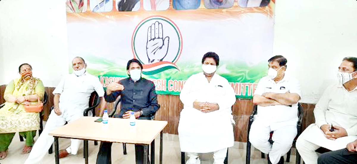 PCC chief GA Mir addressing Cong functionaries meeting in Jammu on Monday. PCC chief GA Mir addressing Cong functionaries meeting in Jammu on Monday.