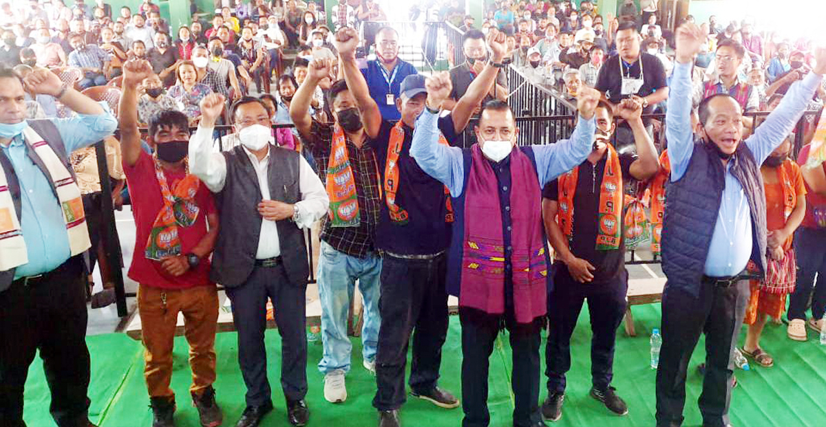 Union Minister Dr Jitendra Singh during the Assembly By-Election campaign in a far-flung area of Thenzawl in Mizoram, on Wednesday. Union Minister Dr Jitendra Singh during the Assembly By-Election campaign in a far-flung area of Thenzawl in Mizoram, on Wednesday.