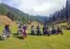 Participants during bike rally in Bhaderwah. -Excelsior/Tilak Raj
