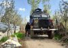 Security personnel during encounter at Zeipora in Shopian on Monday. -Excelsior/Younis Khaliq