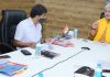 Lieutenant Governor Manoj Sinha chairing a meeting in Jammu on Saturday.