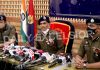 IGP Kashmir Vijay Kumar addressing a press conference in Srinagar. — Excelsior/Shakeel