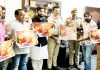 Chairperson Nirbhay Bharat Foundation, Tarun Uppal and others during release of devotional song album at Jammu on Thursday.