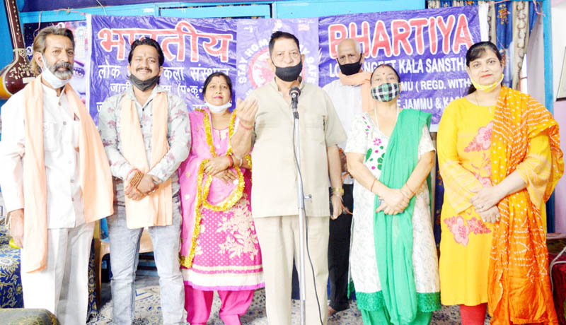 BLSKS artists during a music concert at Jammu on Friday. BLSKS artists during a music concert at Jammu on Friday.