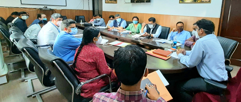 Divisional Commissioner Jammu, Dr Raghav Langer chairing a meeting on Wednesday. Divisional Commissioner Jammu, Dr Raghav Langer chairing a meeting on Wednesday.