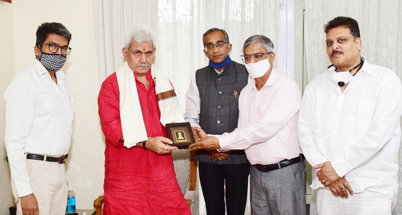 Lt Governor meeting delegation of SS Jain Sabha on Tuesday. Lt Governor meeting delegation of SS Jain Sabha on Tuesday.