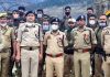 IGP Jammu Zone Mukesh Singh and other officers posing for group photograph.