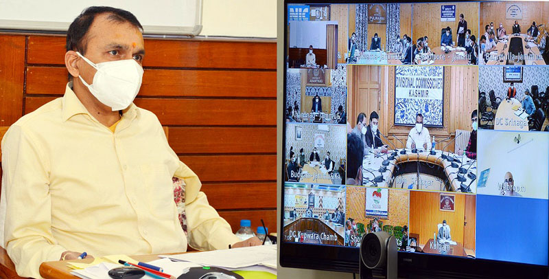 Principal Secretary Nitishwar Kumar during meeting with DCs through video-conferencing. Principal Secretary Nitishwar Kumar during meeting with DCs through video-conferencing.
