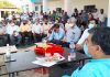 MP Jugal Kishore Sharma addressing a meeting at Dansal on Saturday.