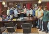 Members of JKTJAC submitting memorandum of demands to DSEJ Dr Ravi Shankar Sharma at his office on Thursday.