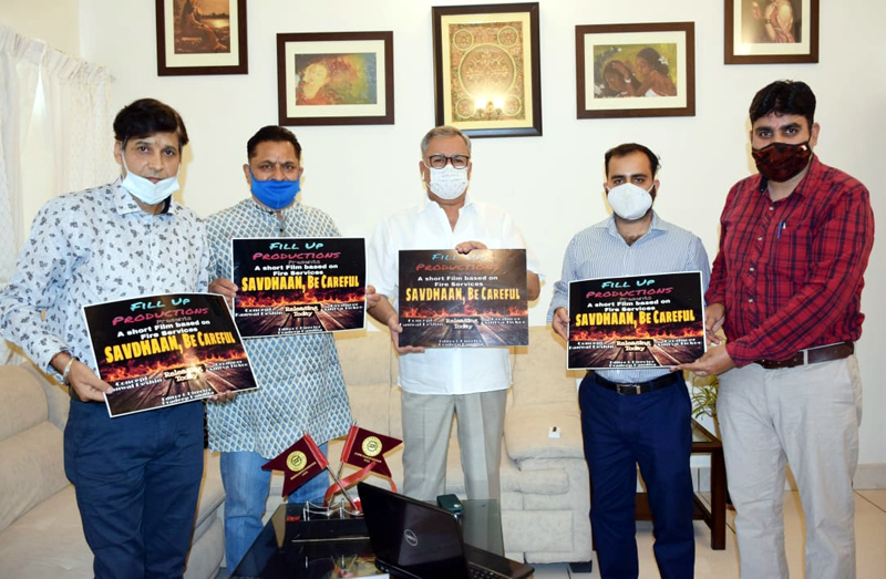 Advisor Farooq Khan releasing a short film on Fire Services in Jammu on Wednesday. Advisor Farooq Khan releasing a short film on Fire Services in Jammu on Wednesday.