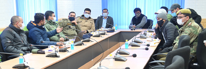 Chairman and CEC LAHDC Kargil Feroz Ahmad Khan chairing a meeting. Chairman and CEC LAHDC Kargil Feroz Ahmad Khan chairing a meeting.