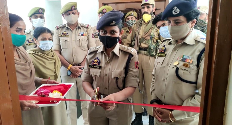 SSP Ramban PD Nitya inaugurating Women Help Desk. SSP Ramban PD Nitya inaugurating Women Help Desk.