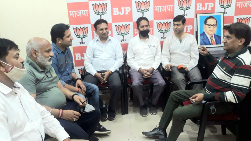 BJP spokesperson, Balbir Ram Rattan at a party meeting at Jammu on Friday. BJP spokesperson, Balbir Ram Rattan at a party meeting at Jammu on Friday.