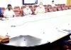 Lieutenant Governor Manoj Sinha chairing Administrative Council meeting in Jammu on Saturday.