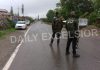 Troops at the site of encounter at Vailoo, Anantnag on Tuesday. -Excelsior/Sajad Dar