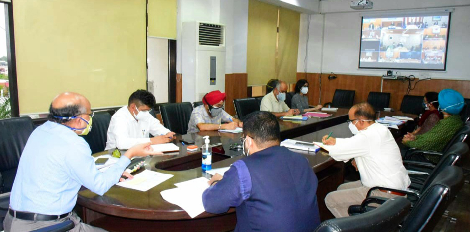 Chief Secretary chairing a meeting on Sunday. Chief Secretary chairing a meeting on Sunday.