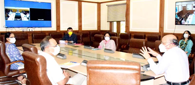 Chief Secretary BVR Subrahmanyam chairing a meeting. Chief Secretary BVR Subrahmanyam chairing a meeting.