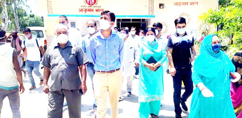 Deputy Commissioner Jammu, Anshul Garg during visit to Primary Health Center at Kanachak on Tuesday. Deputy Commissioner Jammu, Anshul Garg during visit to Primary Health Center at Kanachak on Tuesday.
