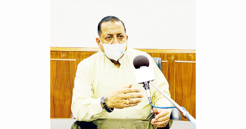 Union Minister Dr Jitendra Singh briefing about the measures taken by DoPT in the light of the second wave of COVID, on Saturday. Union Minister Dr Jitendra Singh briefing about the measures taken by DoPT in the light of the second wave of COVID, on Saturday.
