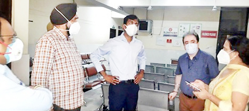DC Jammu Anshul Garg inspecting oxygen generation plant at Gandhi Nagar Hospital on Thursday. DC Jammu Anshul Garg inspecting oxygen generation plant at Gandhi Nagar Hospital on Thursday.