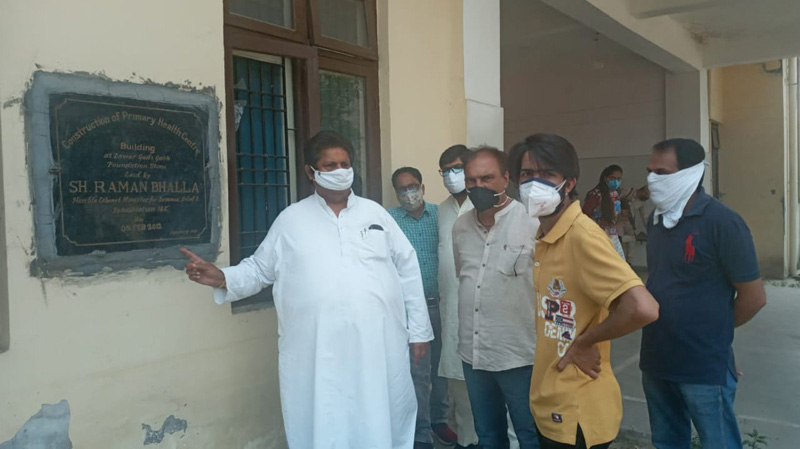 Congress leader Raman Bhalla interacting with people at Gadigarh in Jammu. Congress leader Raman Bhalla interacting with people at Gadigarh in Jammu.