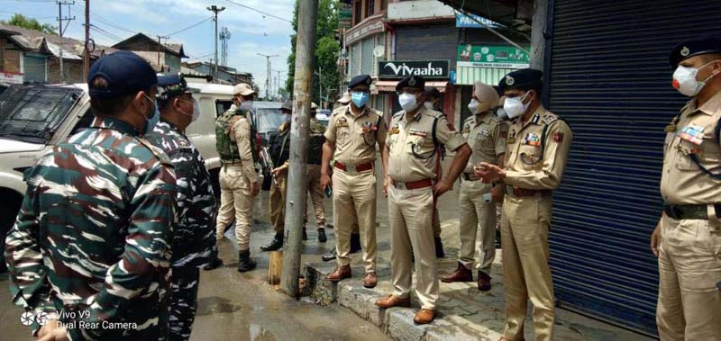 DGP Dilbag Singh during visit to South Kashmir's Anantnag district. DGP Dilbag Singh during visit to South Kashmir's Anantnag district.