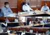 DDC Chairman Jammu chairing a meeting on Wednesday.