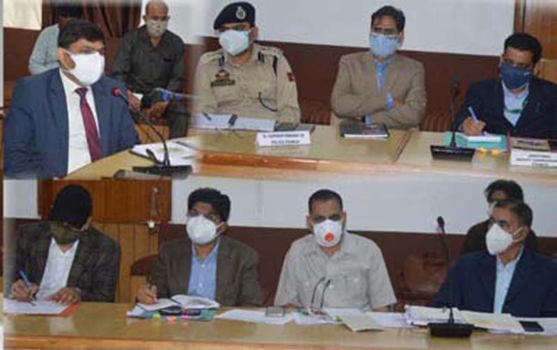 Divisional Commissioner Jammu Dr Raghav Langer chairing a meeting on Thursday. Divisional Commissioner Jammu Dr Raghav Langer chairing a meeting on Thursday.
