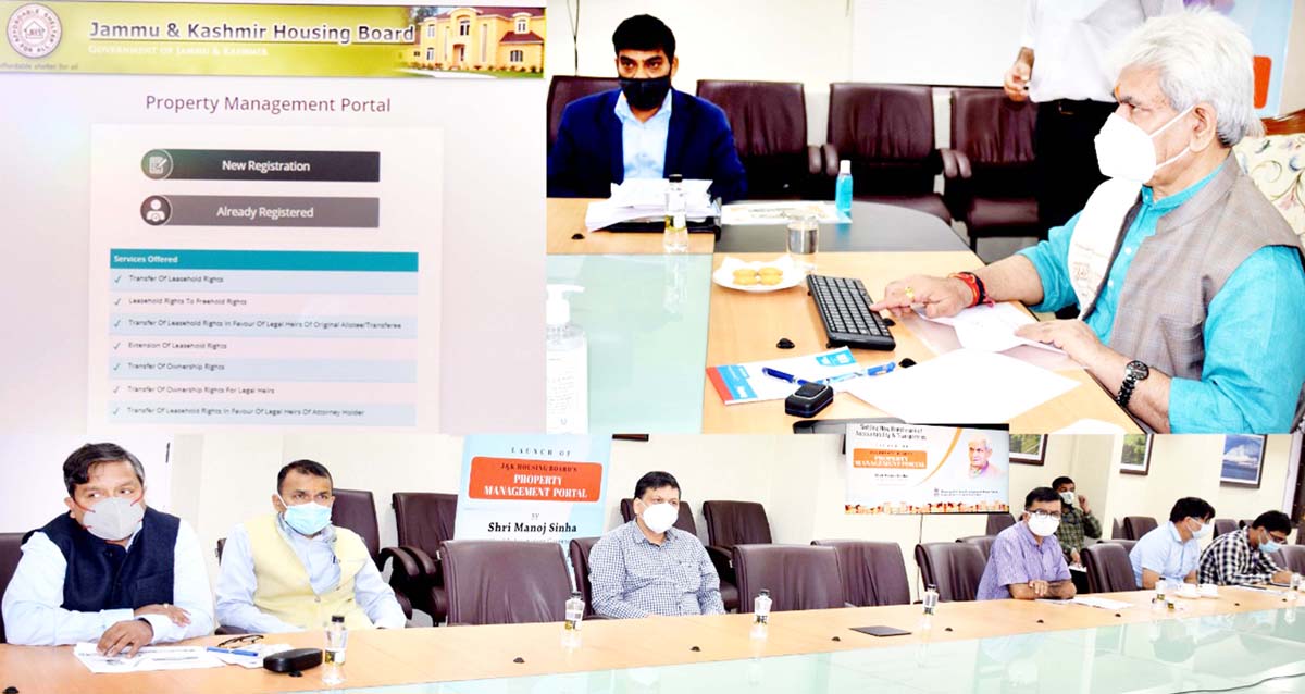 Lt Governor launches J&K Housing Board's Property Management Portal