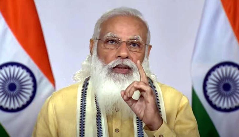 Prime Minister Narendra Modi during the televised address to the Nation in New Delhi on Monday. (UNI) Prime Minister Narendra Modi during the televised address to the Nation in New Delhi on Monday. (UNI)