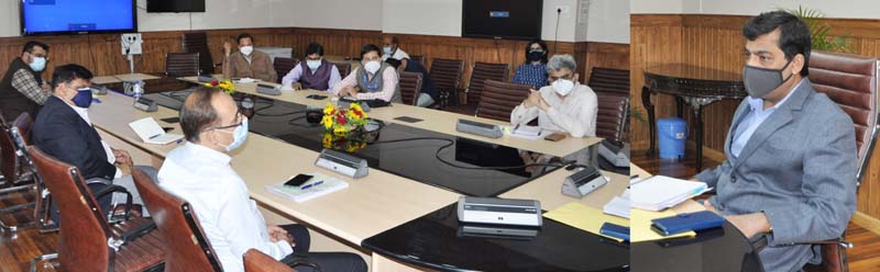 Chief Secretary, Dr Arun Kumar Mehta chairing a meeting on Saturday. Chief Secretary, Dr Arun Kumar Mehta chairing a meeting on Saturday.