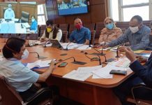 Chief Secretary Arun Kumar Mehta chairing a meeting on Wednesday.