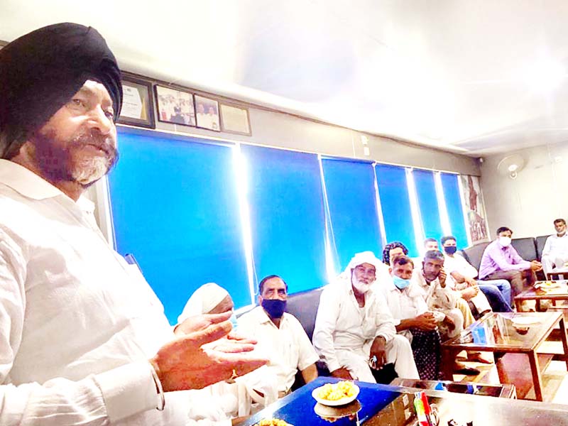 Apni Party provincial president Manjit Singh addressing a public meeting at Sarore in Samba district. Apni Party provincial president Manjit Singh addressing a public meeting at Sarore in Samba district.