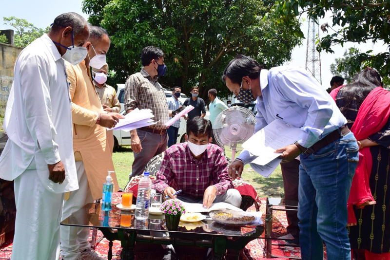 Deputy Commissioner, Jammu Anshul Garg during public outreach programme in Dansal on Thursday. Deputy Commissioner, Jammu Anshul Garg during public outreach programme in Dansal on Thursday.