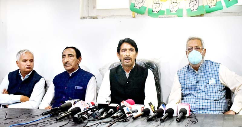 JKPCC President GA Mir addressing a press conference in Srinagar. -Excelsior/Shakeel JKPCC President GA Mir addressing a press conference in Srinagar. -Excelsior/Shakeel
